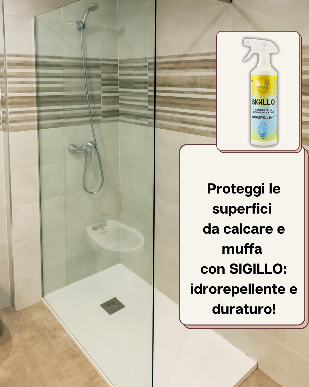 sigillo idrorepellente - per proteggere le superfici da calcare, muffa e per ritardare lo sporco