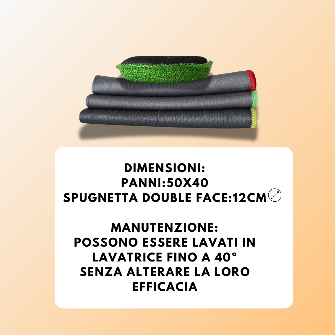 bio Orange 750ml+3 panni in carbonio 50x40 e spugnetta double face