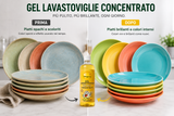 Kit Cucina Completo Made in Italy | Gel Lavapiatti + Gel Lavastoviglie Concentrati | Dosatore in Omaggio