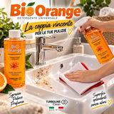 Panno Brillo 3 Panni 40x40 + Bio Orange Sgrassatore 500ml | Turboline