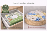 Panni Microfibra Riutilizzabili Pronti all’Uso 50 Pz (25 Umidi + 25 Asciutti) – Senza Aloni e Pelucchi, Lavabili | Turboline