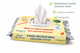 Panni Microfibra Riutilizzabili Pronti all’Uso 50 Pz (25 Umidi + 25 Asciutti) – Senza Aloni e Pelucchi, Lavabili | Turboline