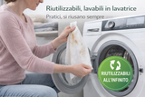 Panni Microfibra Riutilizzabili Pronti all’Uso 50 Pz (25 Umidi + 25 Asciutti) – Senza Aloni e Pelucchi, Lavabili | Turboline