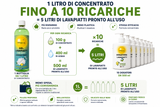 Kit Gel Lavapiatti Concentrato 1L Made in Italy | Dosatore + Spugna in Omaggio