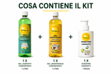 Kit Cucina Completo Made in Italy | Gel Lavapiatti + Gel Lavastoviglie Concentrati | Dosatore in Omaggio