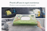 Panni Microfibra Riutilizzabili Pronti all’Uso 50 Pz (25 Umidi + 25 Asciutti) – Senza Aloni e Pelucchi, Lavabili | Turboline