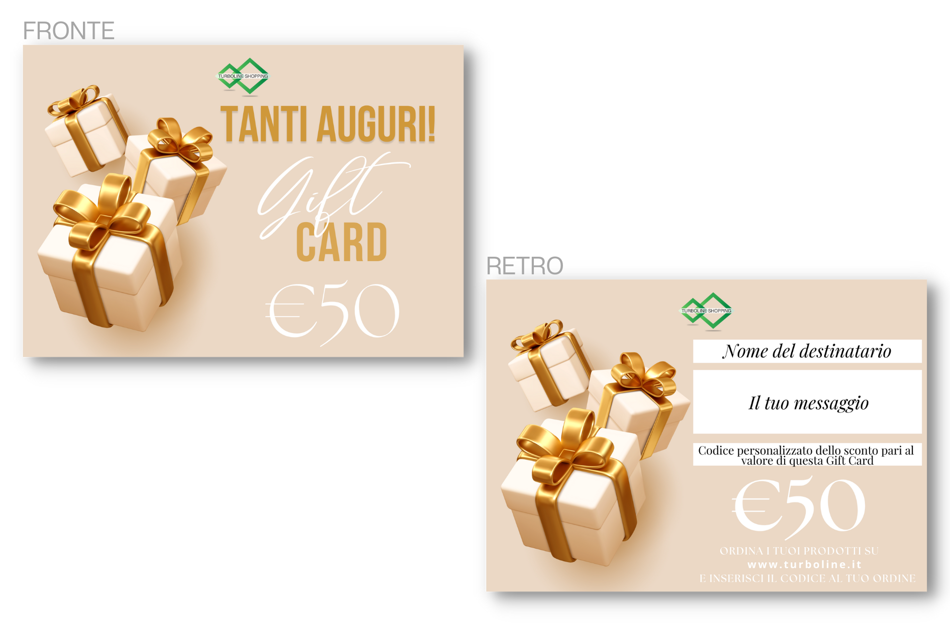 Gift Card Valore €50, €100, €200